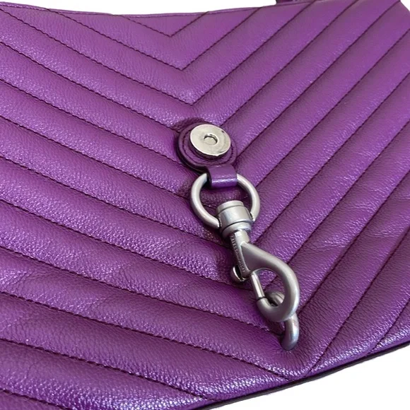 Rebecca Minkoff purple Edie flap Shoulder bag